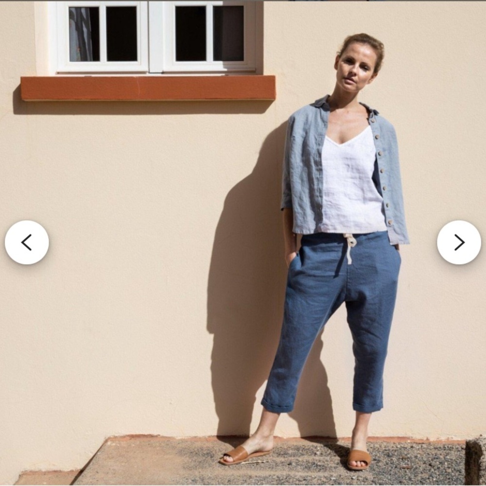 Not Perfect Linen Drawstring Pants - Picture 3 of 4